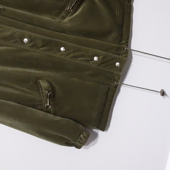 Vintage CS signature utility jacket coat women S green reversible velour y2k - Picture 7 of 10